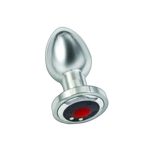 Ass Sation Remote Vibrating Butt Plug Silver