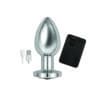 Ass Sation Remote Vibrating Butt Plug Silver