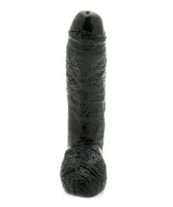 Basix 10 Inch Fat Boy Black Dildo