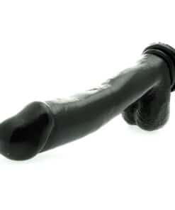 Basix 12 Inch Dong With Suction Cup Black