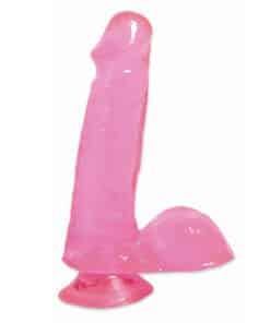 Basix Dong With Suction Cup 6 Inch Pink