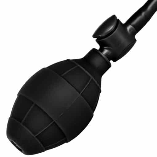 Black Booty Call Pumper Silicone Inflatable Medium Anal Plug