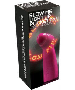 Blow Me Light Up Pocket Fan Pink