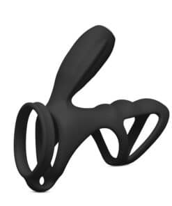 Cockring and Clit Vibrator Black
