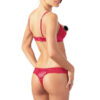 Cottelli Collection Red Lace Open Bra Set