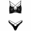 Cottelli Matte Black Bra Set