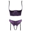 Cottelli Satin Quarter Cup Bra Set