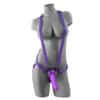 Dillio Strap On Suspender Harness With Silicone 7 Inch Purple Do