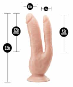 Dr. Skin Dual 8 Inch Dual Penetrating Dildo With Suction Cup