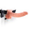 Fetish Fantasy Series 9 Inch Vibrating Hollow Strap On Flesh