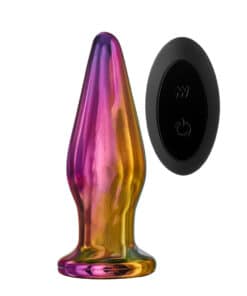 Glamour Glass Remote Control Tapered Butt Plug