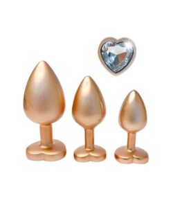 Gleaming Love Pearl Gold Butt Plug Set