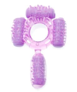 Humm Dinger Super Quad Vibrating Cock Ring Purple