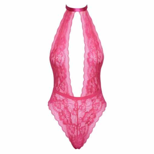 Kissable Halterneck Lace Body Pink