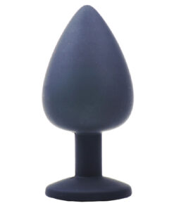 Large Black Jewelled Silicone Butt Plug