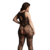 Le Desir Criss Cross Neck Bodystocking UK 14 to 20