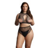 Le Desir Duo Net Key Hole Bra Set UK 14 to 20