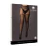 Le Desir Suspender Leopard Pantyhose Black UK 14 to 20