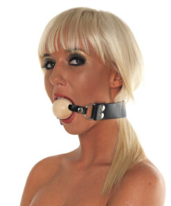 Leather Gag With Wooden Ball