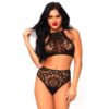 Leg Avenue Lace Top And High Waist String