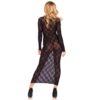 Leg Avenue Long Sleeved Long Dress UK 6 to 12