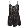 Leg Avenue Rose Lace Flair Chemise Black UK 14 to 18