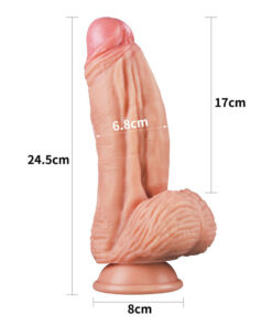 Lovetoy 10 Inch Dual Layered Silicone Cock