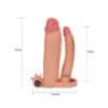 Lovetoy 3 Inch Vibrating Double Extender Flesh Pink