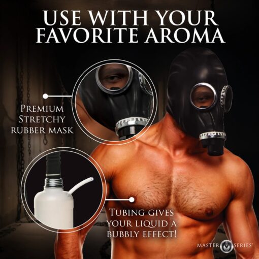 Master Series Dark Inhaler Gas Mask with Bottle