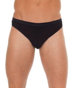 Mens Black Cotton GString