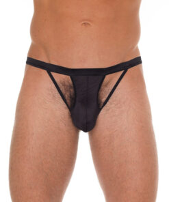 Mens Cut Out GString Black