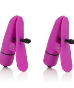 Nipplettes Vibrating Pink Nipple Clamps Adjustable