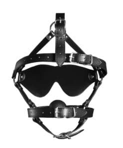 Ouch Xtreme Blindfolded Harness With Solid Ball Gag