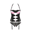 Passion Praline Black And Pink Corset