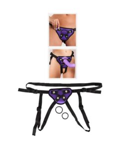 Purple And Black Universal Harness Strap On