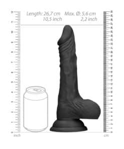 RealRock 10 Inch Dong With Testicles Black