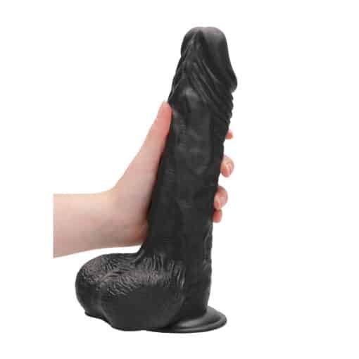 RealRock 10 Inch Dong With Testicles Black