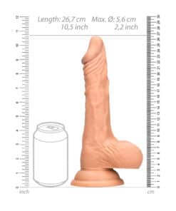 RealRock 10 Inch Dong With Testicles Flesh