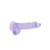 RealRock 6 Inch Purple Realistic Crystal Clear Dildo