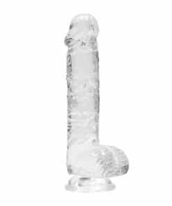 RealRock 6 Inch Transparent Realistic Crystal Clear Dildo