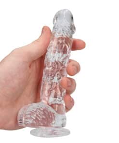 RealRock 6 Inch Transparent Realistic Crystal Clear Dildo