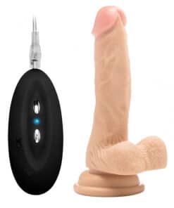 RealRock 7 Inch Vibrating Realistic Cock With Scrotum