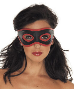 Red And Black Leather Mask
