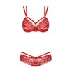 Red Lace Bra And GString