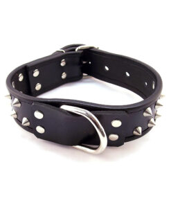 Rouge Garments Black Leather Studded Collar