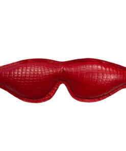 Rouge Garments Leather Croc Print Padded Blindfold