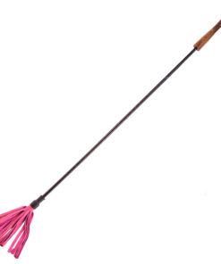 Rouge Garments Riding Crop With Wooden Handle Pink