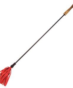 Rouge Garments Riding Crop With Wooden Handle Red