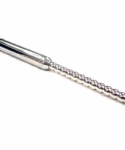 Rouge Stainless Steel Vibrating Ribbed Urethral Probe