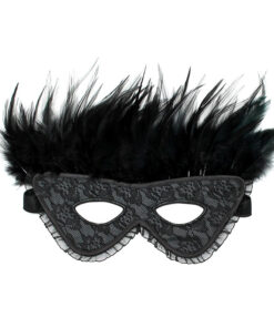 Satin Look Feather Mask